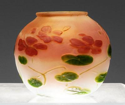 Tiffany nasturtium vase wheel carved 93bb8