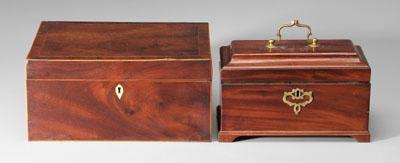 Two British mahogany boxes one 93c0d