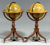 Pair Regency Newton s globes celestial 94141