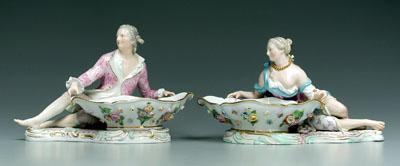 Pair Meissen sweetmeat stands  9428e