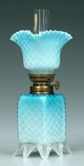 Miniature blue satin glass   942a9