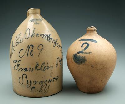 Two salt glazed stoneware jugs  942f9