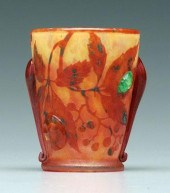 Daum Nancy vase, cameo decoration with