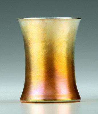Tiffany vase, iridescent gold and