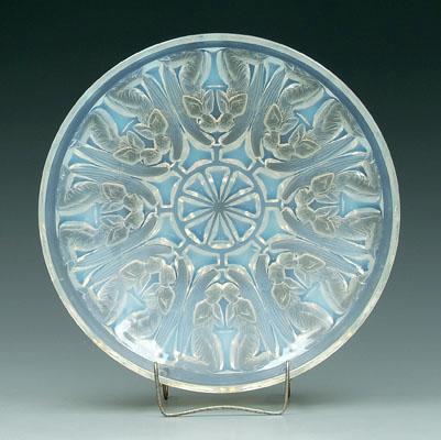 Lalique glass bowl pale blue opalescent 93f70