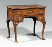 Queen Anne walnut lowboy bookmatched 93f8a