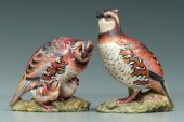 Two Doughty quail figurines: 6-1/4 in.