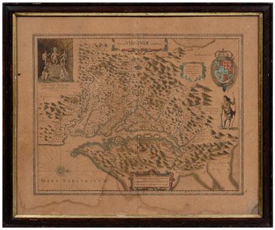 17th century map Virginia quot Nova 9466f