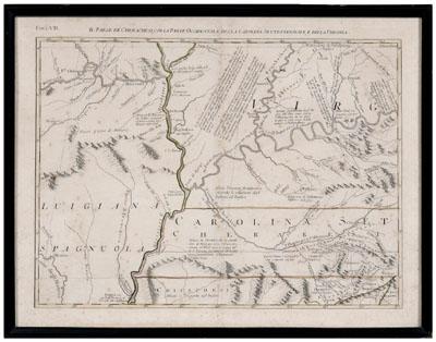 18th century map of North Carolina  9467e