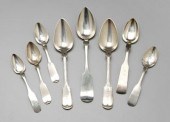 Southern coin silver spoons: four pieces