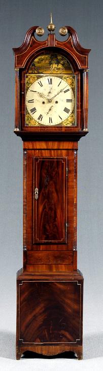 Georgian mahogany tall case clock  9433a