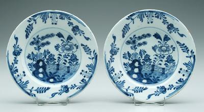 Two Delft shallow bowls blue and 94487
