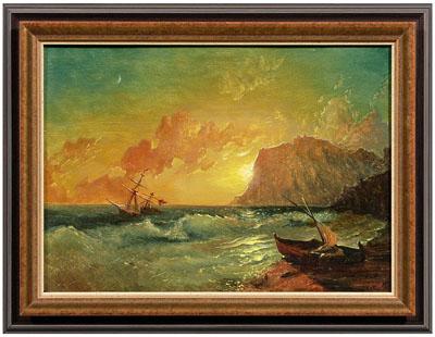 Painting after Aivazovsky sunset 948f6