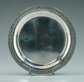 Hayden & Gregg coin silver plate, round