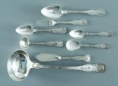 Set coin silver flatware: Kings style
