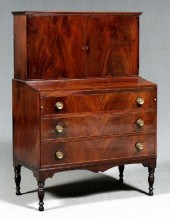 Federal mahogany lady s desk two part 94952