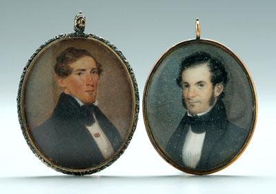 Two 19th century miniature portraits: