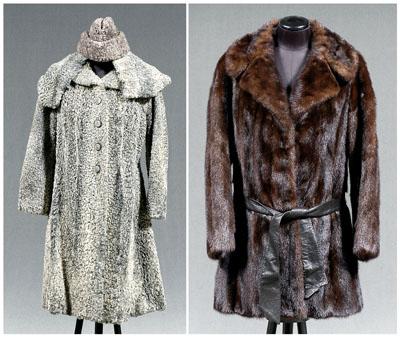 Two fur coats one gray Persian 94ab2