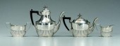 Four-piece sterling tea service: 7 in.