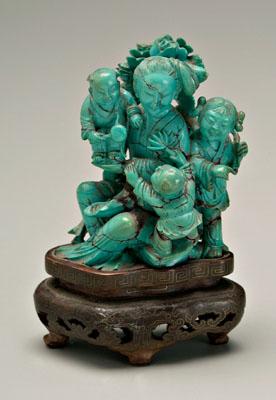 Chinese turquoise figural group  94c9b