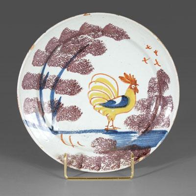 Delft rooster plate standing yellow 94e03