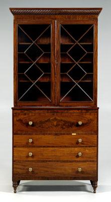 American Federal secretary/bookcase, mahogany,