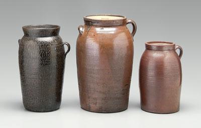 Three Georgia stoneware churns  95158