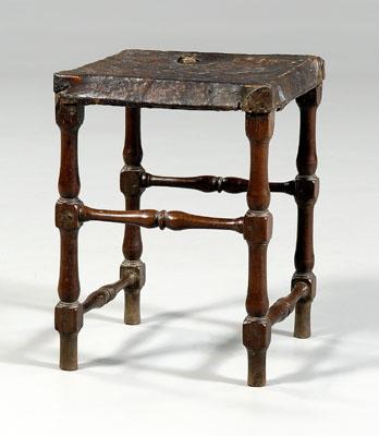William and Mary walnut stool  95227