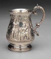 English silver mug baluster form a0900