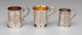 Three English silver mugs all a0917