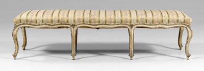 Louis XV paint decorated bench  a09ff