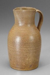 J.D. Craven stoneware pitcher, speckled