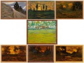 Seven John Ramm miniature paintings