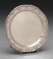 Tiffany sterling plate, shaped border