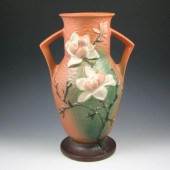 Roseville brown Magnolia vase.  Marked