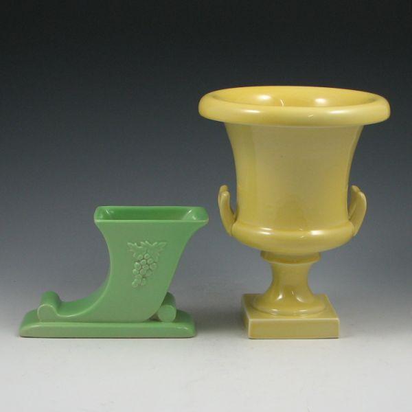 Trenton Pottery classical urn vase in yellow