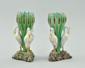 A Pair of Vases with Storks Each b485e