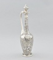 A Silver Overlay Ewer with Stopper A