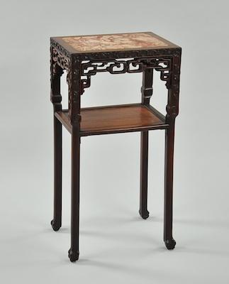 A Chinese Marble Top Stand Carved b4994