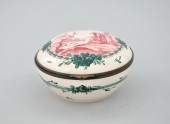 A 19th Century Faience Box With a hand