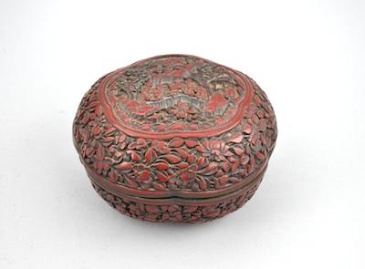 A Carved Cinnabar Lacquer Box  b50be