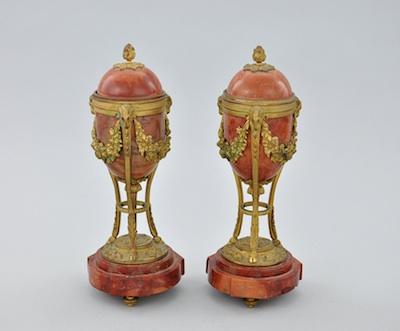 A Pair of Ormolu and Rouge Marble b4f9a