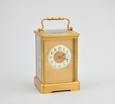 A Gilt Brass Carriage Clock With b4fbd