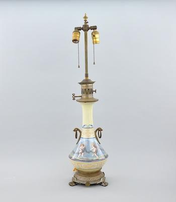 A French Porcelain Table Lamp The b4fcc