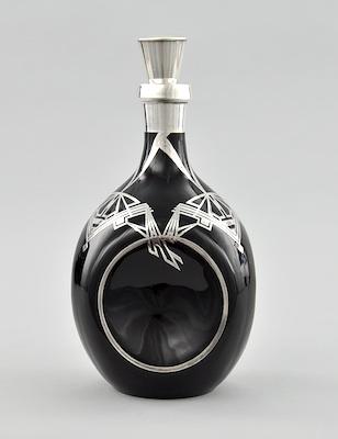 A Striking Black Glass Decanter b58d5