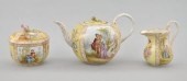 Dresden Porcelain Scenic Tea Pot, Sugar