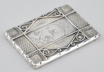 A Victorian Sterling Silver Card