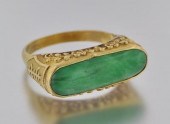 A Vintage Chinese Jadeite and 18k Gold