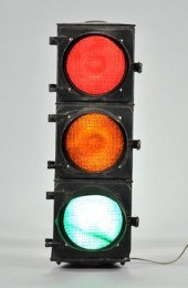 A Vintage Street Traffic Control Light,