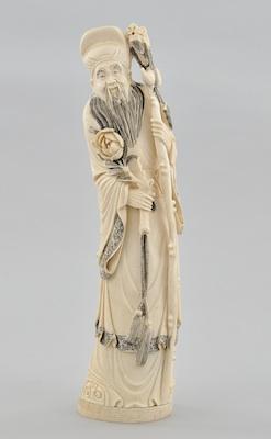 A Carved Ivory Figure of a Scholar b5b8f